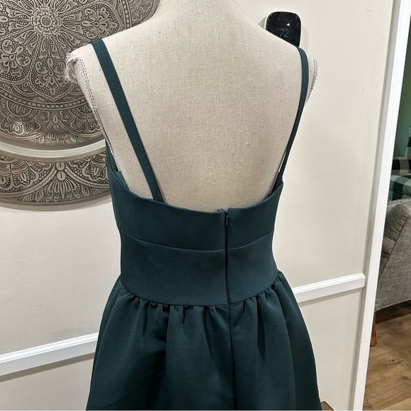 Amsale dark green formal dress - Size 8 - Picture 11 of 13